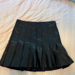 Abercrombie & Fitch Black Leather Mini Skirt